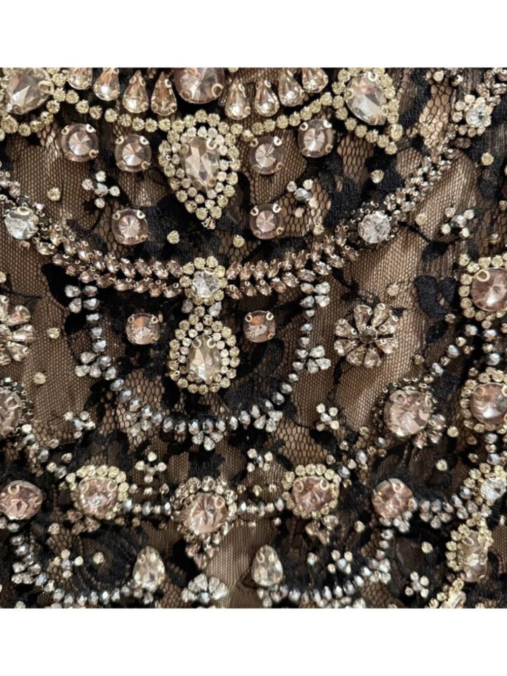 Alice + Olivia Dorian Crystal Embellished Mock Neck Mini Dress Size 4 MSRP $1,15 - Picture 8 of 10